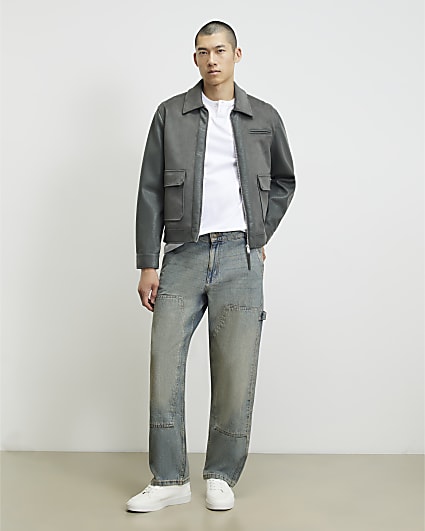 Blue Loose Fit Carpenter Jeans