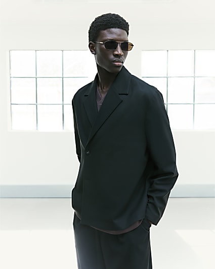 Black RI Studio Wrap Blazer