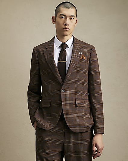 Brown Check Blazer
