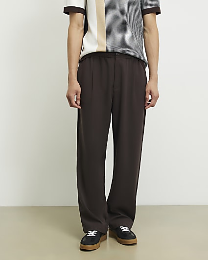 Brown Loose Fit Trousers