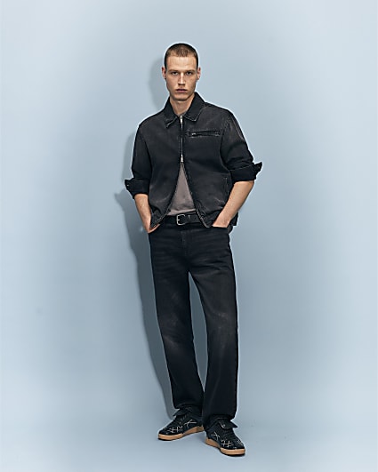 Black Straight Leg Jeans