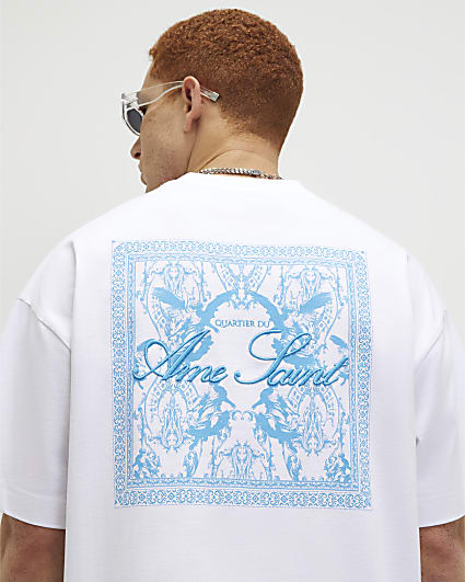 Real Hackney Dave White London T-Shirt | River Island