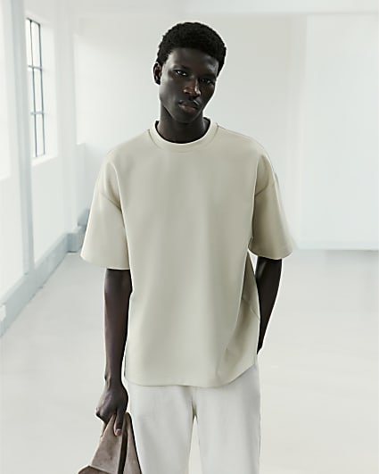 Beige RI Studio Boxy T-Shirt