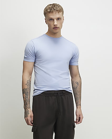 Blue Muscle Fit T-Shirt