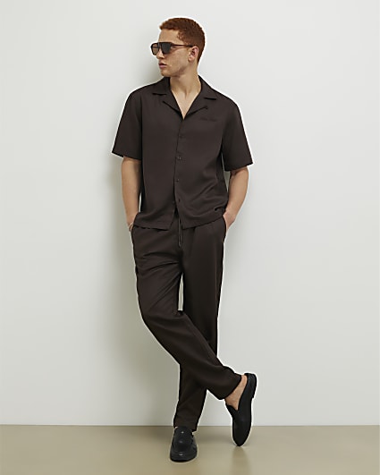 Brown Regular Fit Joggers