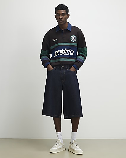 Brown Oversized Fit Stripe Prolific Shirt