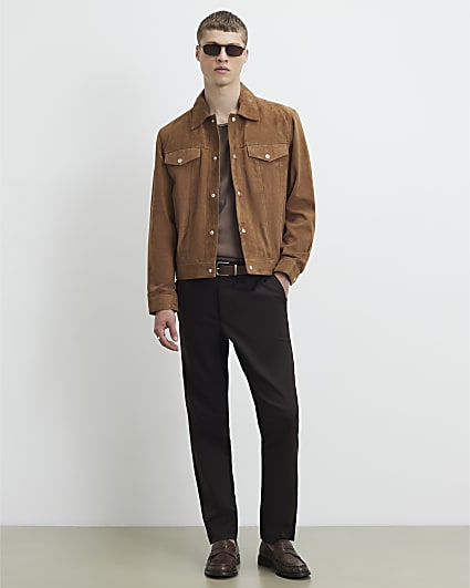Brown Slim Fit Chino Trousers