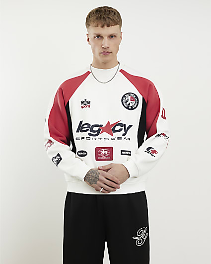 Cream Oversized Fit Legacy Sport Sweatshirt