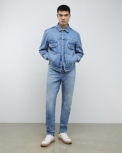 Blue Tapered Fit Jeans