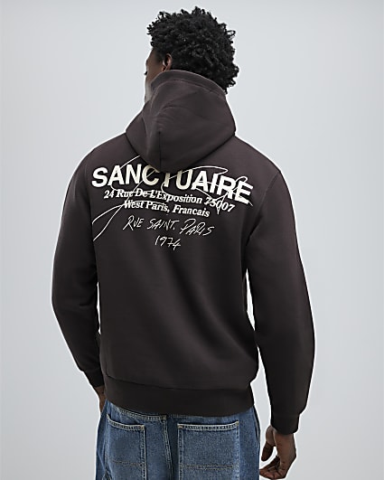 Brown Regular Fit Sanctuaire Hoodie