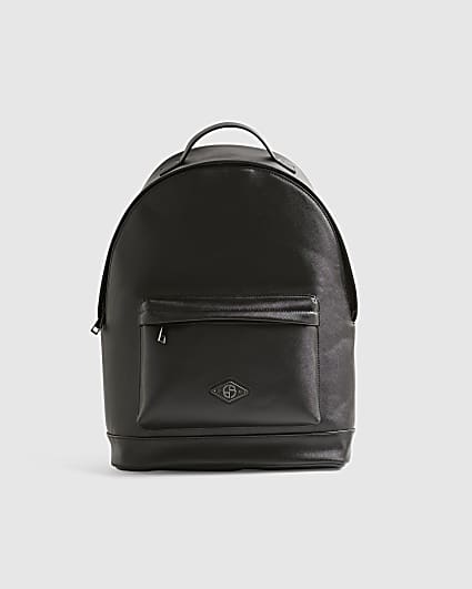 Black Textured Backpack
