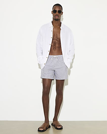 Blue Stripe Swim Shorts