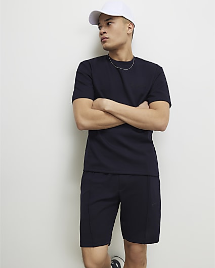 Navy Essential Slim Fit Lightweight T-Shirt