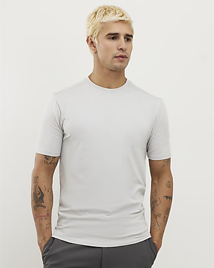 Grey Muscle Fit T-Shirt