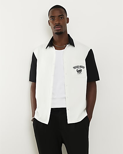 White Colour Block Premio Series Shirt