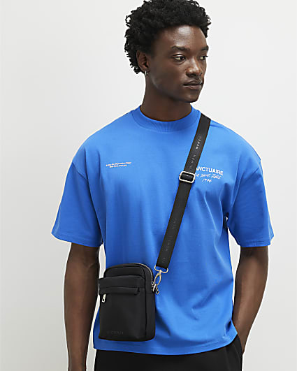 Black Nylon Cross Body Bag