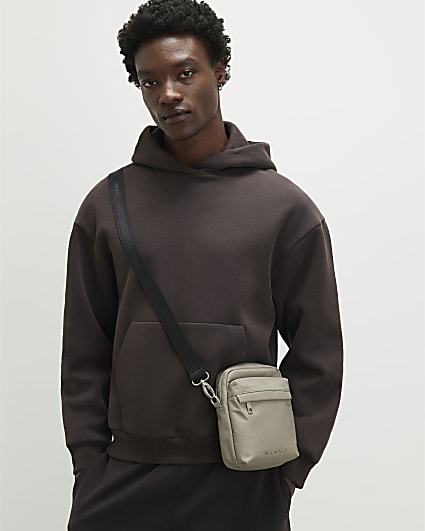 Beige Nylon Cross Body Bag