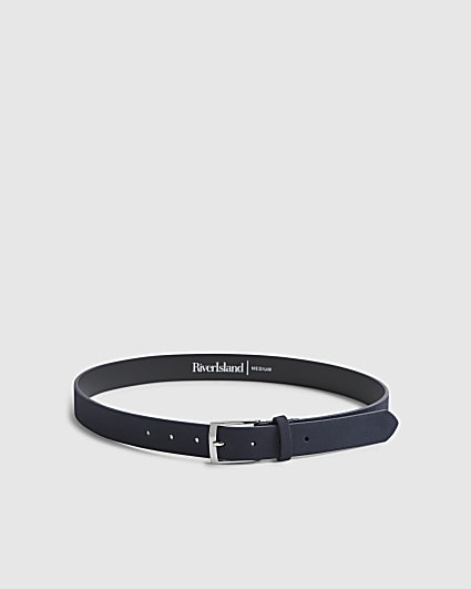 Navy Faux Suede Belt