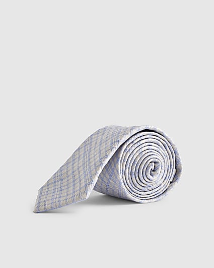 Blue Check Tie