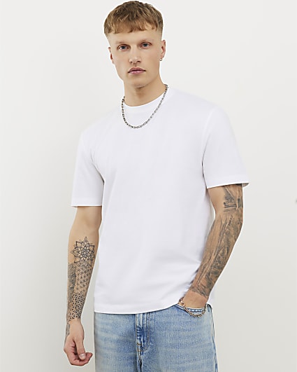 White Regular Fit Cotton T-Shirts 3 Pack