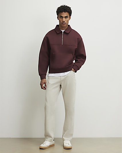 Cream Straight Leg Jeans