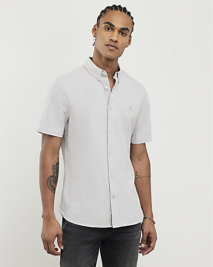 Grey Regular Fit Shirt