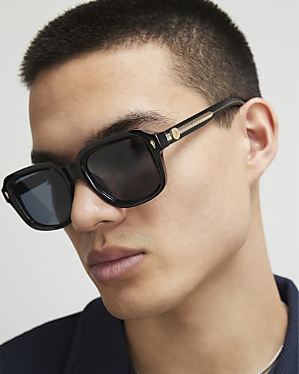 Black Square Black Lens Sunglasses