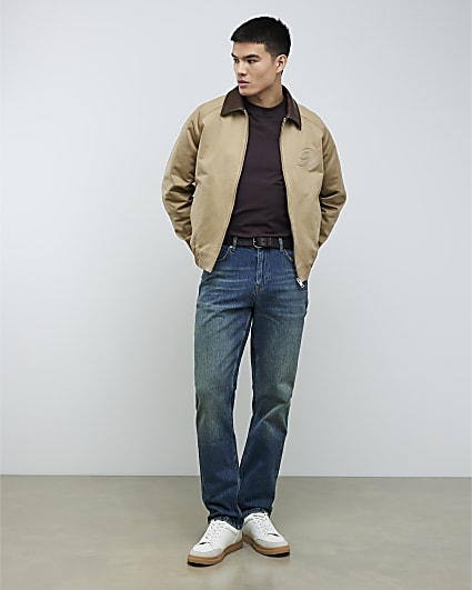 Blue Straight Leg Jeans