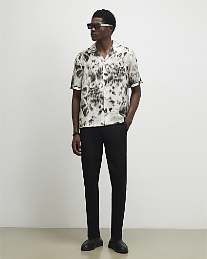 Black Slim Fit Stretch Chino Trousers