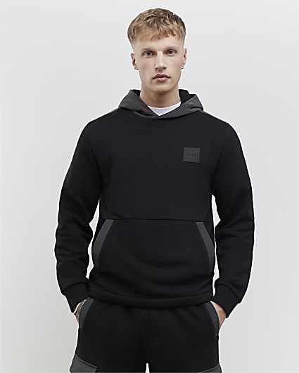 Black Regular Fit Luminis Badge Hoodie