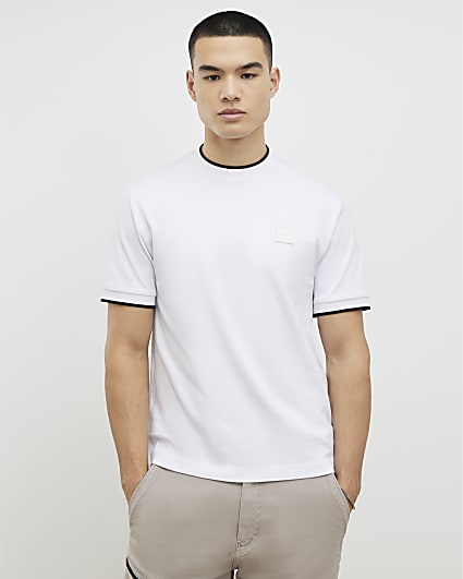 White Slim Fit MCMXII Badge T-Shirt