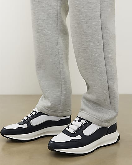 Navy Colour Block Trainers
