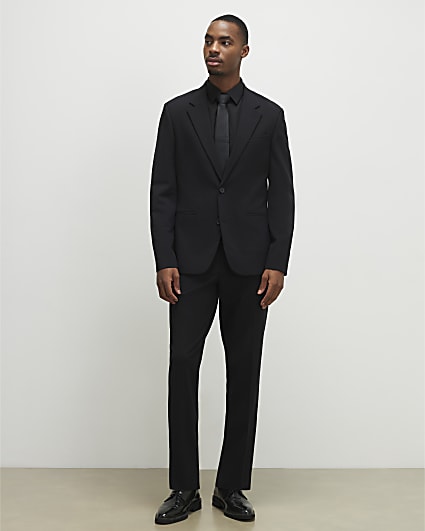 Black Slim Fit Suit Trousers