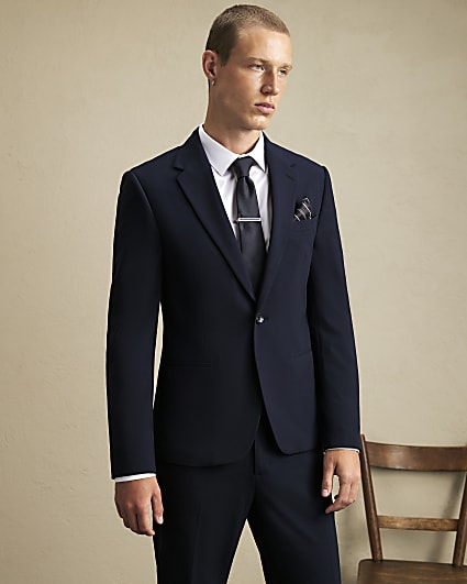 Navy Skinny Fit Suit Jacket