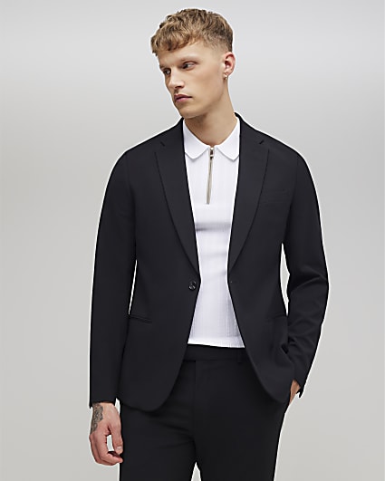 Black Skinny Fit Stretch Suit Jacket
