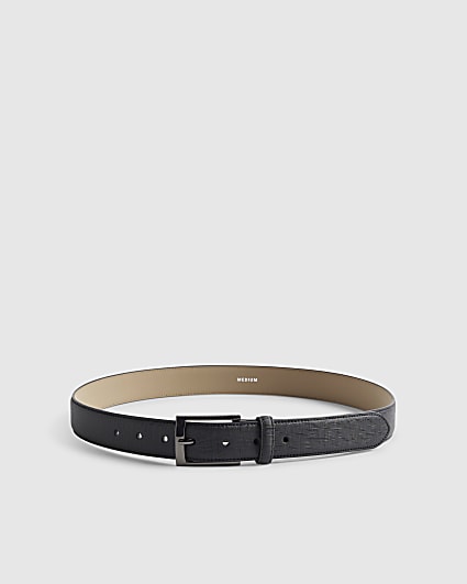 Black Textured Belt