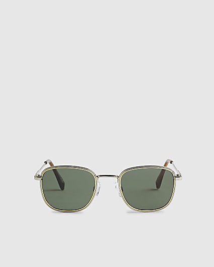 Gold Hexagon Sunglasses