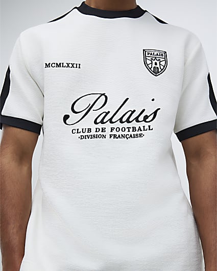 White Regular Fit Palais Badge T-Shirt