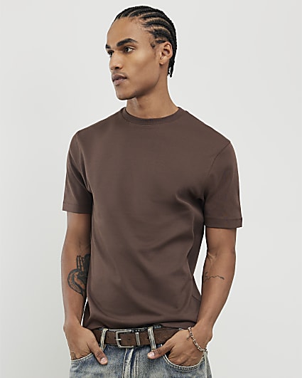 Brown Slim Fit T-Shirt