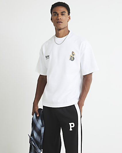 White Oversized Fit Pinup Lucky T-Shirt