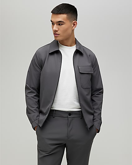 Grey Skinny Fit Comfort Stretch Jacket