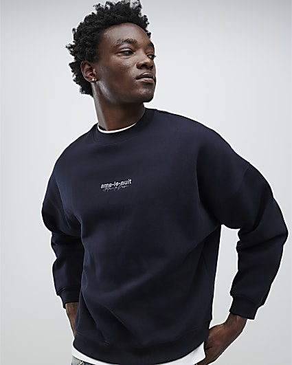 Black Oversized Fit Ame Le Nuit Sweatshirt