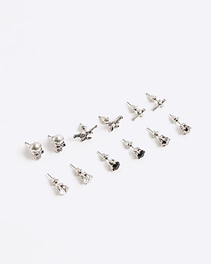 Black Eagle Motif Crystal Multipack Earrings