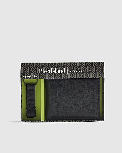 Black Wallet Keyring Gift Set
