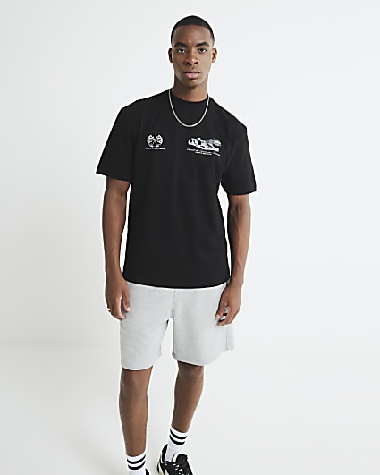 Black Regular Fit Circuit Contrast T-Shirt