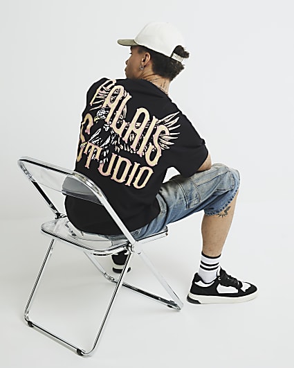 Black Regular Fit Palais Studio T-Shirt