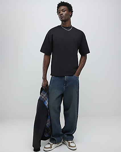 Black Oversized Fit Pack Of 3 T-Shirts