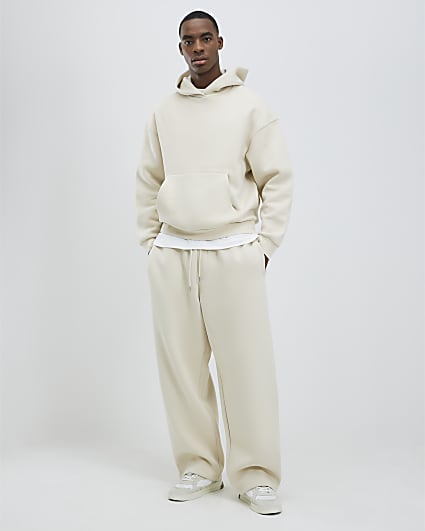 Cream Wide Leg Joggers