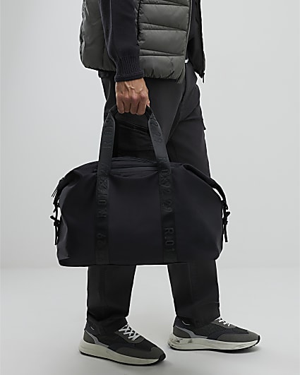 Black Nylon Holdall Gym Bag