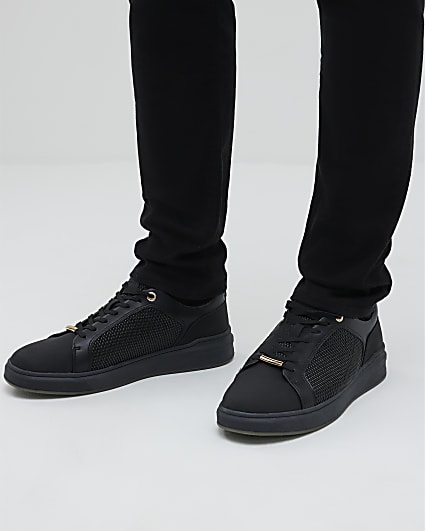 Black Lace Up Trainers